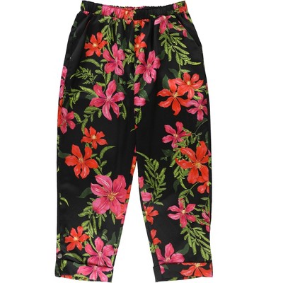 GUESS Womens Floral Casual Cropped Pants