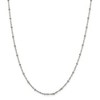 Black Bow Jewelry 2.5mm Sterling Silver Beaded Loose Rope Chain Necklace - 3 of 4