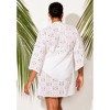Swimsuits for All Women's Open Front Eyelet Tunic Cover Up (Plus Sizes Available) - 3 of 4
