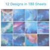 Unique Bargains Double-Sided Origami Paper 12 Style Starry Sky Colourful for DIY Arts Projects 180Pcs - 3 of 4