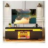 Modern TV Stand With Charging Station & LED Lights For 55/60/65 Inch TV Entertainment Center Media Console Living Room - 2 of 4