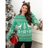 Coolmee Ugly Christmas Sweater for Women Reindeer Snowflake Crewneck Knit Pullover Sweaters Funny Holiday Sweaters - 4 of 4