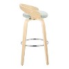LumiSource Set of 2 30" Grotto Swivel Barstools Natural/Green - 3 of 4