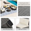 6 - Person Fan-shaped Rattan Suit Combination with Cushions and Table,Suitable for Garden - 4 of 4