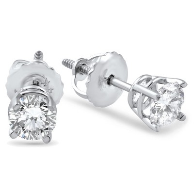 Pompeii3 3/8ct Diamond Screw Back Studs 14K White Gold