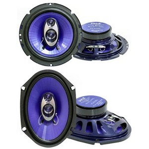 Pyle PL63BL 6.5" 360 Watt 3-Way Blue Label Car Audio Speaker System (2 Pack) and PL683BL 6x8" 360 Watt 3-Way Car Coaxial Speaker (2 Pack) - 1 of 4