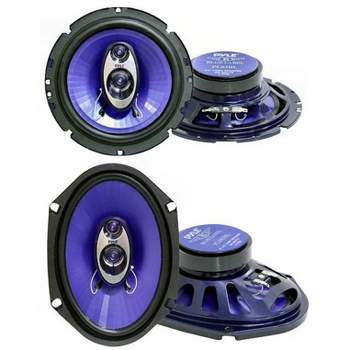 Pyle PL63BL 6.5" 360 Watt 3-Way Blue Label Car Audio Speaker System (2 Pack) and PL683BL 6x8" 360 Watt 3-Way Car Coaxial Speaker (2 Pack)