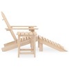 vidaXL Patio Adirondack Chair with Ottoman and Table Solid Fir Wood - 3 of 4