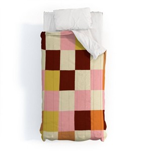 Deny Designs 2pc Twin/Twin Extra Long Gigi Rosado Tiles Comforter and Pillow Sham Set Cream: Abstract Design, Non-Woven Fabric, Machine Washable - 1 of 4