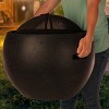 Pure Garden 24" Magnesium Oxide Round Outdoor Fire Pit Set Black: Includes Poker, Cover, 4200 BTU Output - 4 of 4