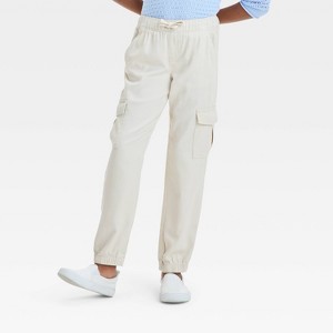 Girls' Woven Cargo Jogger Pants - Cat & Jack™ - 1 of 3