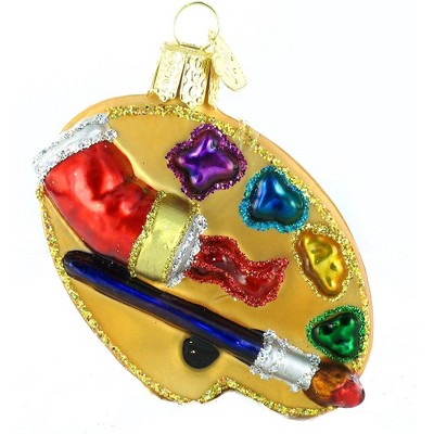 Old World Christmas Blown Glass Ornament for Christmas Tree, Artist's Palette