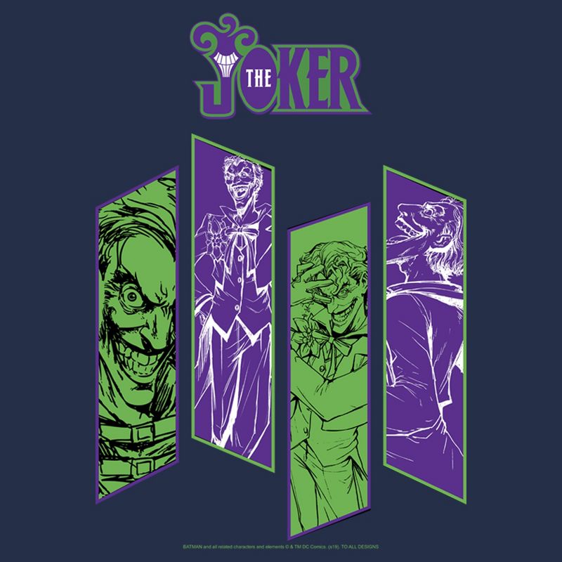 Men's Batman Joker Classic Villain Panels T-Shirt, 2 of 4