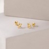 Girls' Puffed Star Screw Back 14k Gold Earrings - In Season Jewelry - image 4 of 4