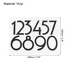 Unique Bargains 0 - 9 Adhesive Reflective Mailbox Numbers House Sticker Black 3 Set - 2 of 4