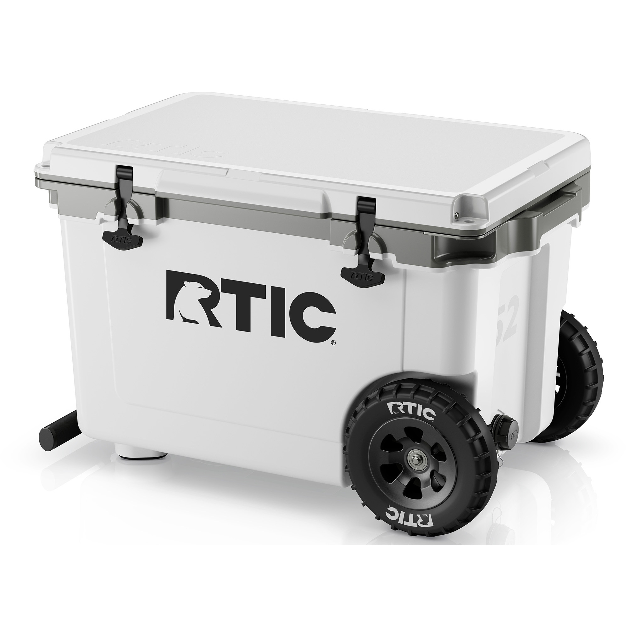 RTIC Outdoors 52qt Ultra-Light Wheeled Hard Sided Cooler - White/Gray: Tow Handle, Drain Plug