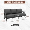 EAGLE PEAK Urban Slate 3-Seat Modern Patio Couch Outdoor Sofa with Weather Resistant Cushions - 3 of 4