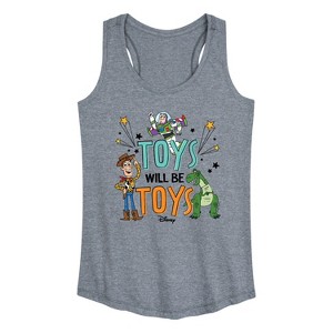 Women's - Disney - Toys Will Be Toys Graphic Racerback Tank - 1 of 4