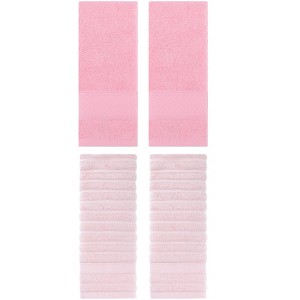 REGALWOVEN 4 Pcs Cotton Quick Drying Soft Striped Hand Towel 14" x 30" - 1 of 4