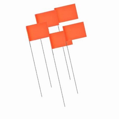 Bon Tool 84-846 Marking Flags 2.5-inch X 3.5-inch X 21-inch Fluorescent Orange(1000/Pkg)