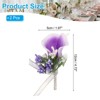 Unique Bargains Calla Lily Boutonnieres Silk Ribbon Artificial Flowers with Pins 2 Pcs - 2 of 4