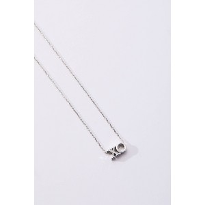 Tiny Tags Silver Plated XO Pendant Necklace - 1 of 4