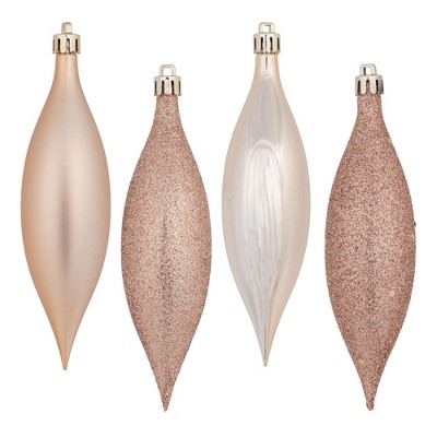 Vickerman Four-Finish Finial Drop Christmas Ornament