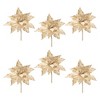 Beaded Poinsettia Flower Stem (Set of 6) - 2 of 3