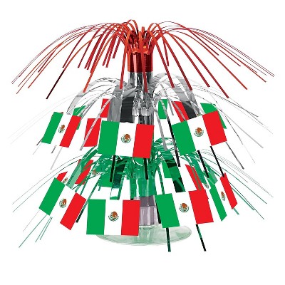Beistle 7 1/2" Mexican Flag Mini Cascade Centerpiece; 4/Pack 50106