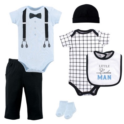 Little Treasure Baby Boy Layette 6-Piece Set, Ladies Man