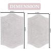 Waterford Collection Tufted Bath Rug, Extra Soft and Absorbent, Non-Slip Bath Mats, Machine Washable bath rugs for Bathroom, 2 Piece Set, Light Gray - 3 of 4