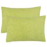 2 Pcs Polyester Corn Stripe Shell for Sofa Decorative Pillow Cover - PiccoCasa