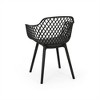 SKRAN Set of 2 Outdoor Dining Chair Set, Plastic Mixed Diamond Grid Chairs for Patio, Balcony, Garden - 4 of 4
