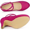 Allegra K Women's Platform Cross Strap Round Toe Stiletto Heels Pumps - 4 of 4