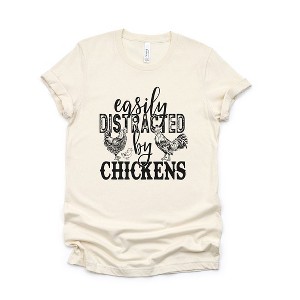 Simply Sage Market Women's Distracted By Chickens Short Sleeve Graphic Tee - 1 of 3