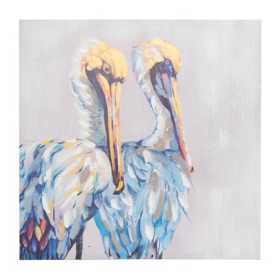 Beachcombers 23.6"H x 1.18"L x 23.6"W Colorful Pelican Wall Art Décor