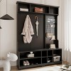 KTMBDW 3-in-1 Hall Tree with Shoe Storage Bench, Entryway Bench with Shoe Storage, Storage Shelves and Pegboard,  for Entryway, Bedrooms - 2 of 4