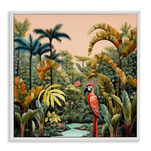 Stupell Industries Parrot in Tropical Vegetation, 24" x 24" - 1 of 4