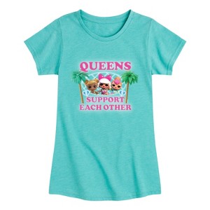 Girls' - Lol Surprise! - Queens Support Each Other Fitted Short Sleeve Graphic T-Shirt - 1 of 4