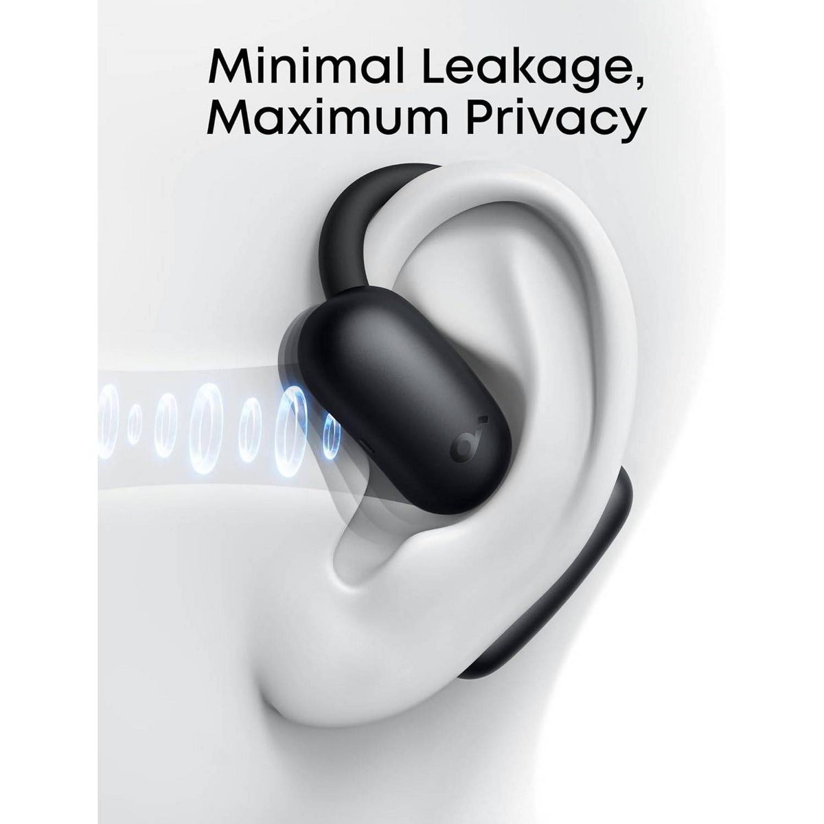 Anker Soundcore AeroFit 2 Open-Ear Hi-Res Bluetooth Wireless Earbuds with Adjustable Ear Hooks for All-Day Comfort- Black - thumbnail 4
