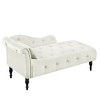NicBex Modern Velvet Button-Tufted Chaise Lounge Chair with Solid Wood Legs,Nailhead Trimmed Upholstered Accent Chair for Bedroom,Living Room - 3 of 4