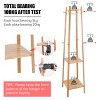 Artloge 3 Tier Free Standing Garment Organizer Natural Bamboo Coat Rack Corner Tall Garment Rack with 8 Hooks for Bedroom Living Room Entryway - 4 of 4