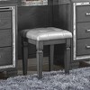 Sapphtopaz Modern Glam Ottoman Stool with PU Upholstered Square Small Vanity Stool with Wood Frame Foot Stool for Living Room, Entryway - 2 of 4
