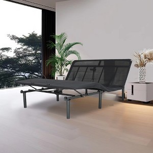 Adjustable Bed Base With 11inch Legs Bed Frame, 0-60° Head Adjust Motorized Head, 0-40° Foot Incline, Noiseless, Anti-slip Steel Queen - 1 of 4