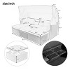 Outdoor Patio Daybed with Retractable Canopy, Sectional Seating Set with Adjustable Table and Washable Cushions for Garden or Backyard-Maison Boucle - 4 of 4