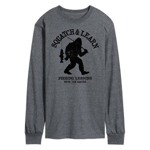 Men's - Instant Message - Squatch And Learn Long Sleeve Graphic T-Shirt - 1 of 4