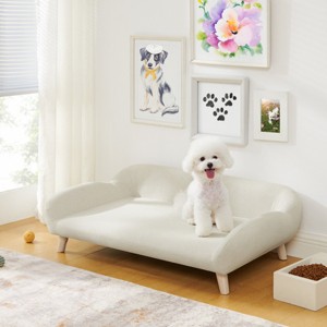Sam's Pets Akkeri 39" Linen Couch In Cream - 1 of 4