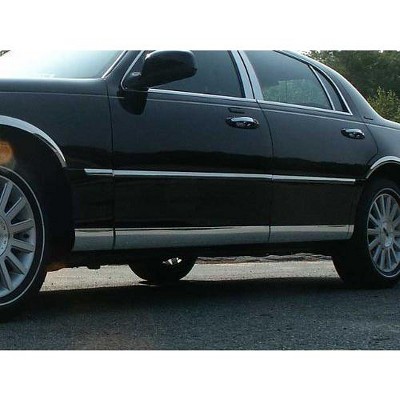 QAA Is Compatible With 2000-2010 Lincoln Town Car L-Model, 4-Door, 8 piece Stainless Rocker Panel Trim, Lower Kit, 4.5" Width TH40688
