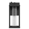 JONATHAN Y 4.75" 1-Light Juno Industrial Iron/Glass Seeded Glass with Dusk-to-Dawn Sensor Outdoor Sconce Black: LED Exterior, Crystal Shade - 2 of 4