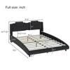 CAVINAS Modern Queen Size Bed Frame, Faux Leather Upholstered Platform Bed Frame with LED Light and Adjustable Headboard - 4 of 4